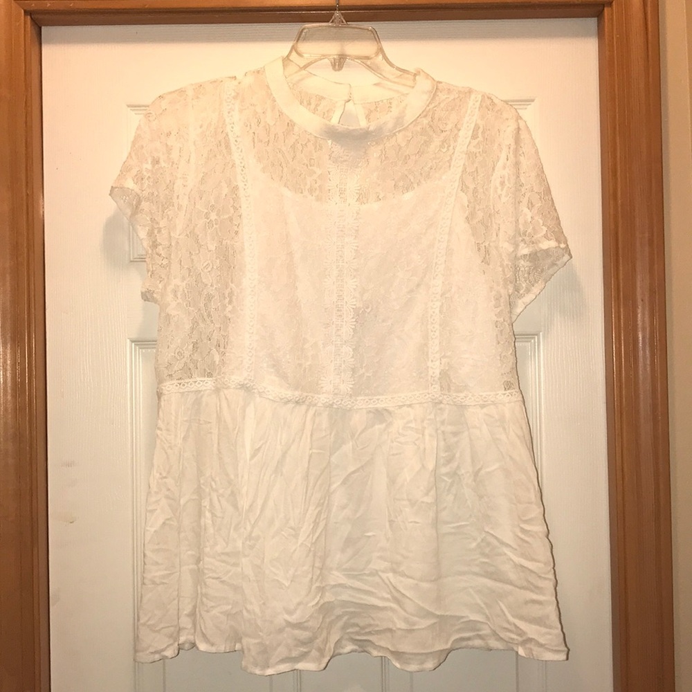 White lace top